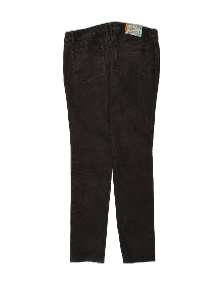 BILLABONG Womens Slim Corduroy Trousers US 7 Medium W30 L32 Grey Polyester Vintage Billabong and Second-Hand Billabong from Messina Hembry 