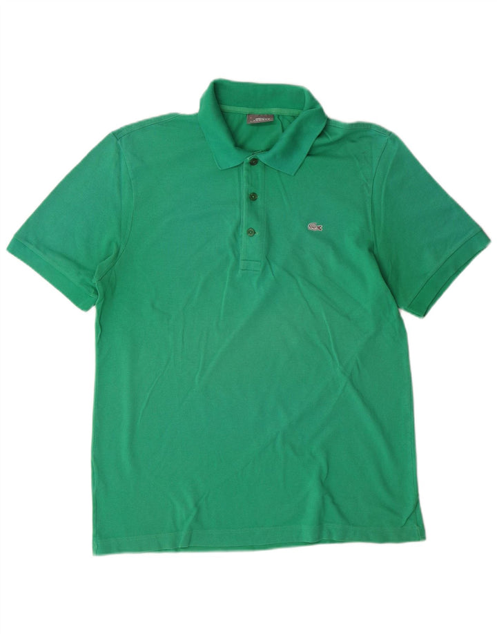 Męska koszulka polo LACOSTE, rozmiar 5, duża, zielona bawełna