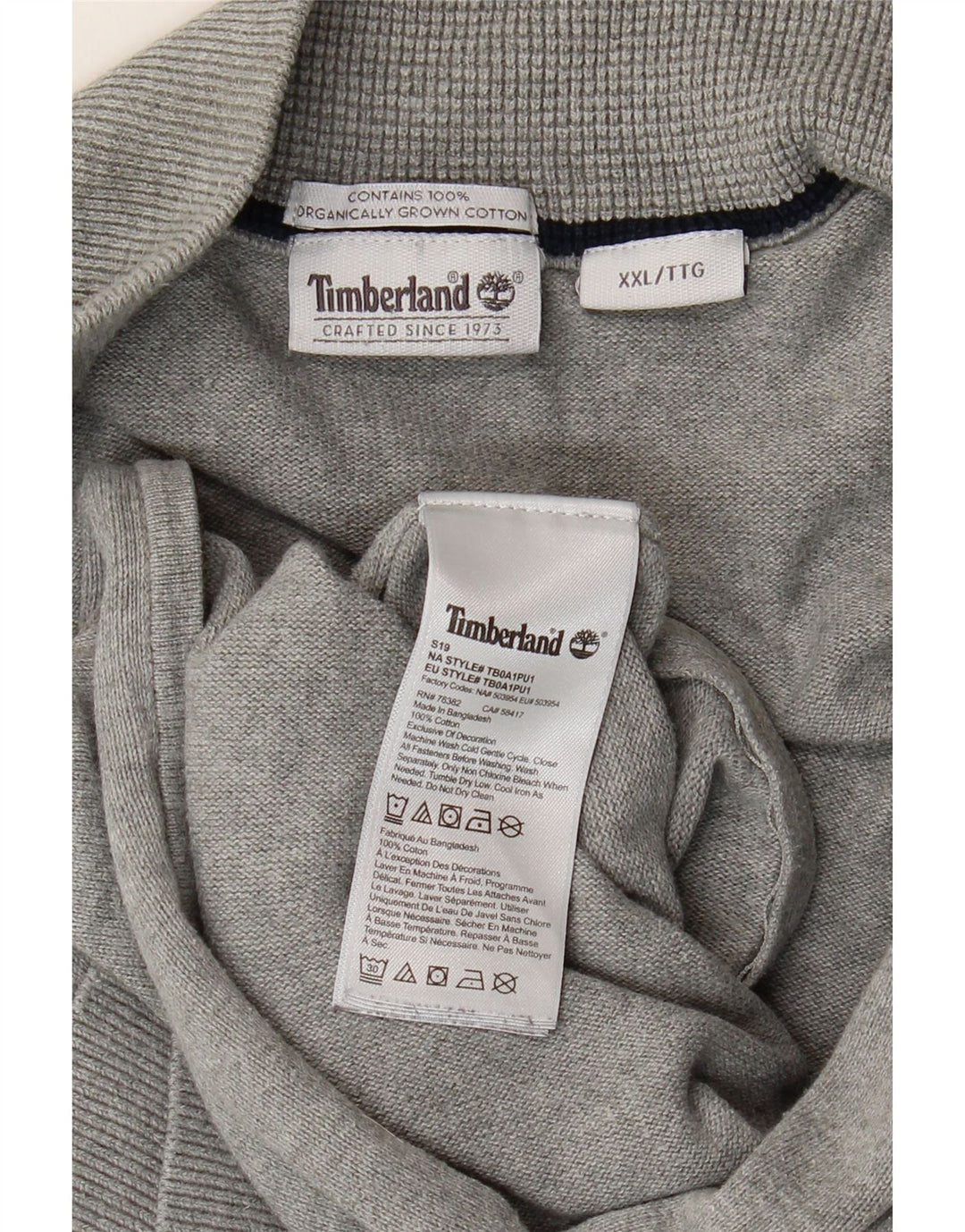 Męski sweter Timberland 2XL Szara bawełna