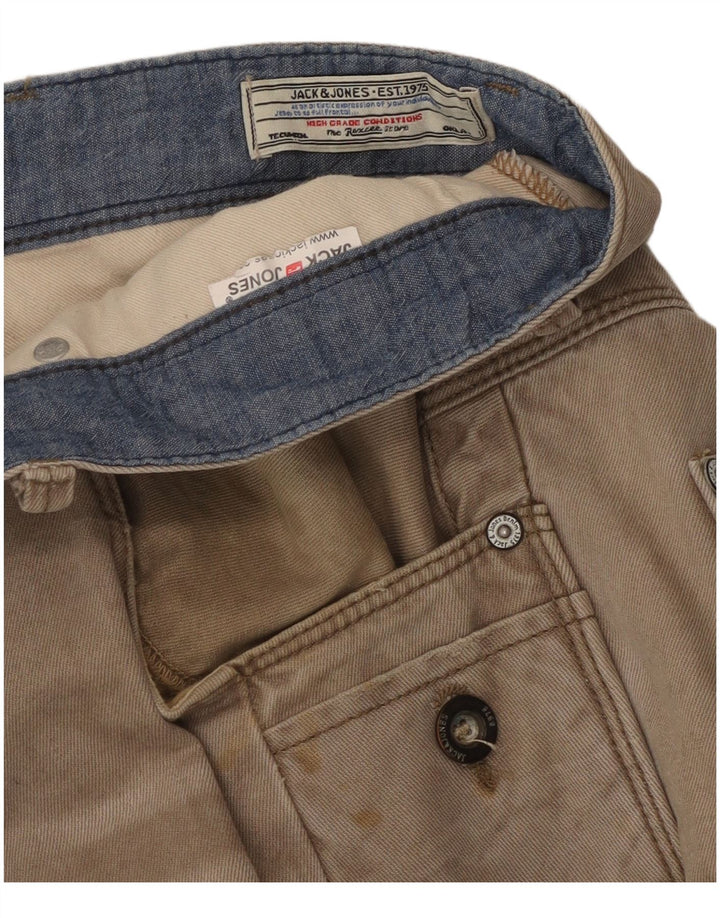 Męskie spodnie cargo Jack & Jones W34 L31 brązowe