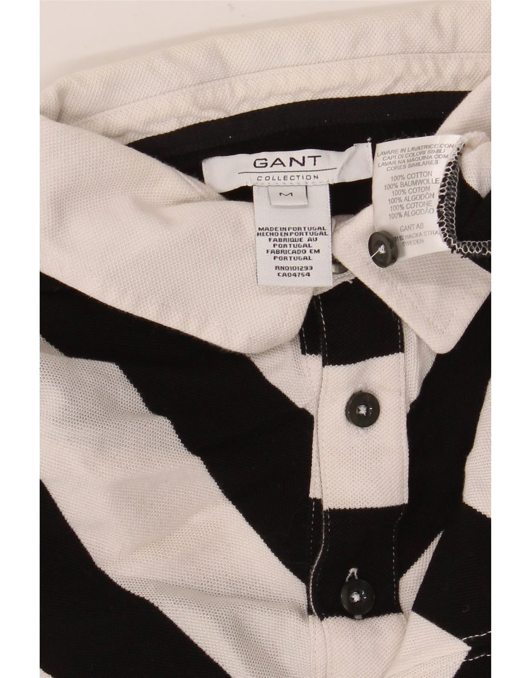 Męska koszulka polo Gant, bawełniana w średnie białe paski