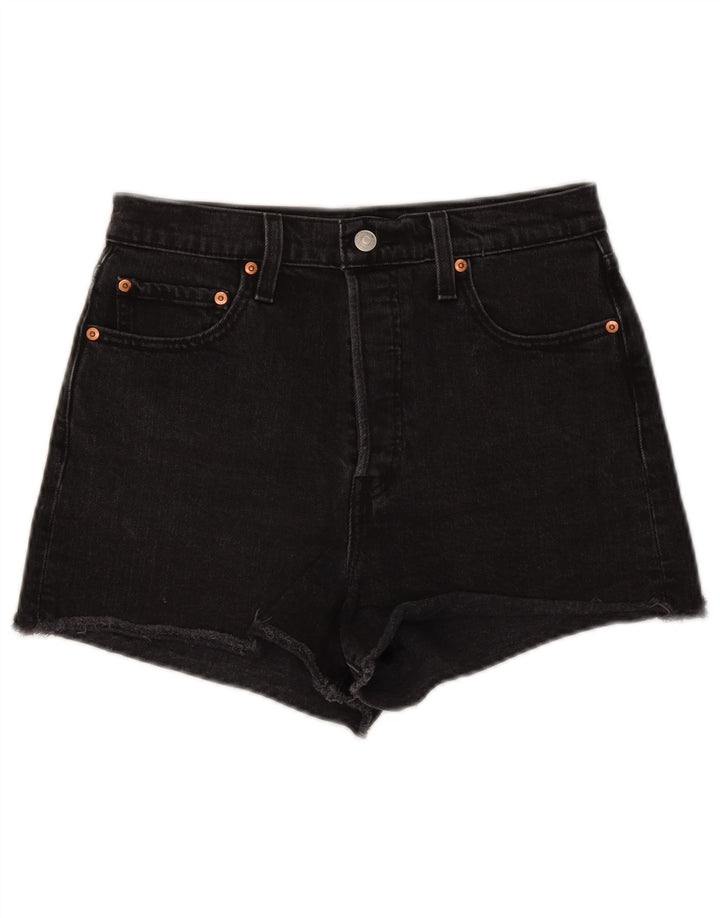 Damskie spodenki jeansowe Levi's W29 Średnia czarna bawełna