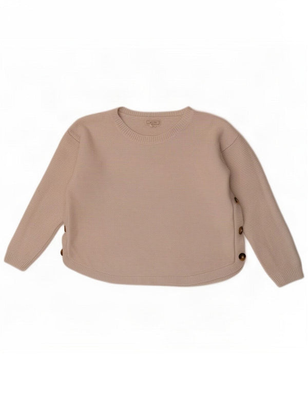 Krótki sweter damski Fat Face UK 10 Small White Viscosose