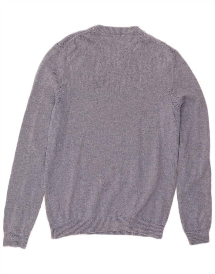 Męski sweter z wycięciem pod szyją Reiss, mały, niebieski, wełniany