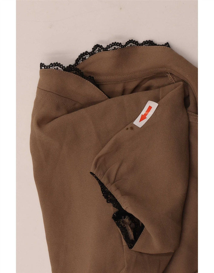 Bluzka damska Benetton Top UK 10 Small Beżowy Poliester