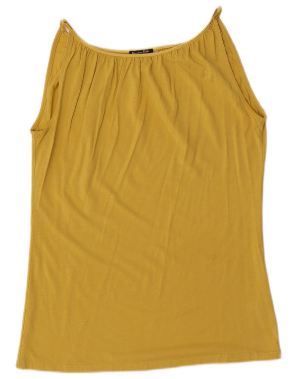 Damski top na ramiączkach Massimo Dutti UK 14, średni żółty Lyocell