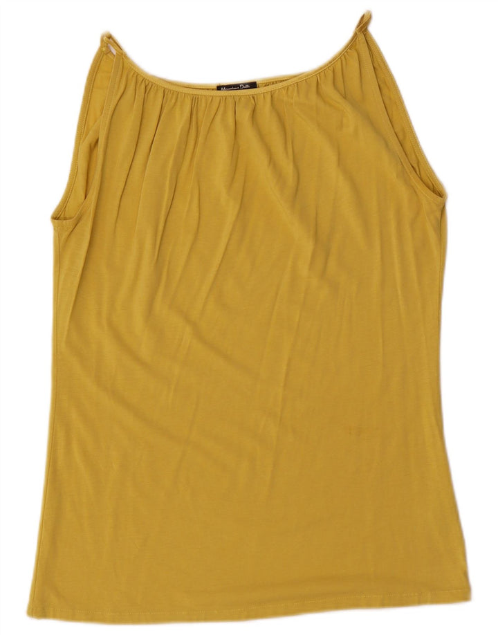 Damski top na ramiączkach Massimo Dutti UK 14, średni żółty Lyocell