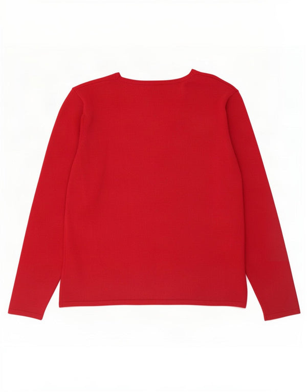 Marks & Spencer Krótki sweter damski UK 14, duży, różowy, wiskoza