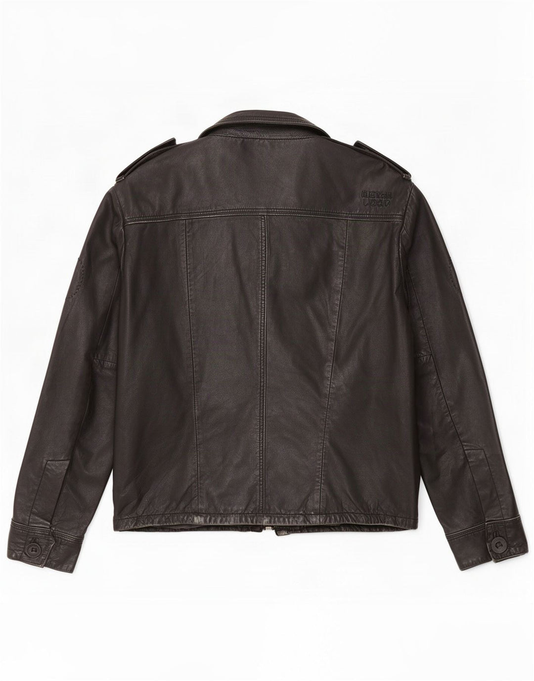 Męska skórzana kurtka wojskowa Superdry UK 40, duża, czarna