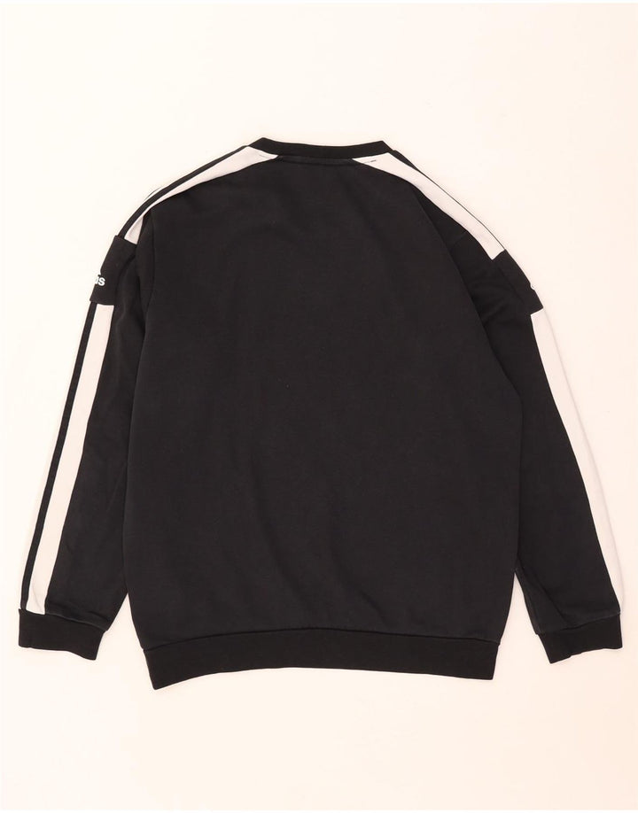 Męska bluza Adidas z grafiką, średnia czarna, bawełniana z blokami kolorów