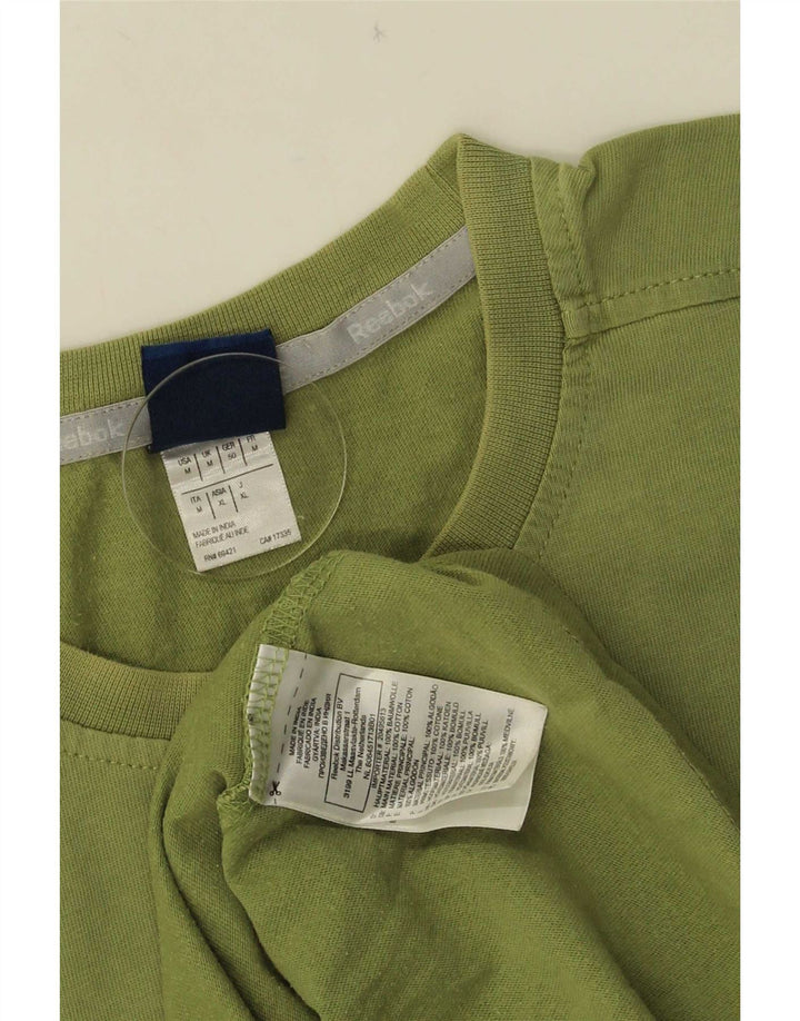 T-shirt męski Reebok Top, średnio zielony, bawełniany