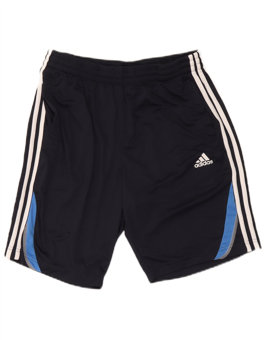 Damskie spodenki sportowe Adidas, średni granatowy, poliester z blokami kolorów