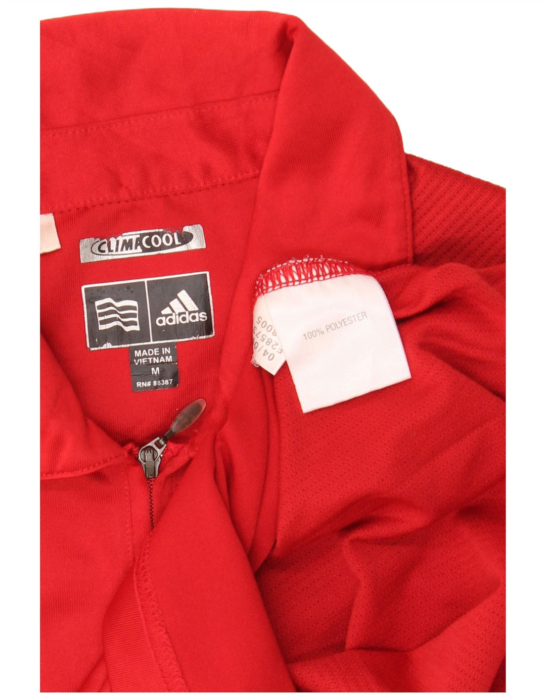 Damska koszulka polo bez rękawów Adidas Climacool UK 12, średni czerwony poliester