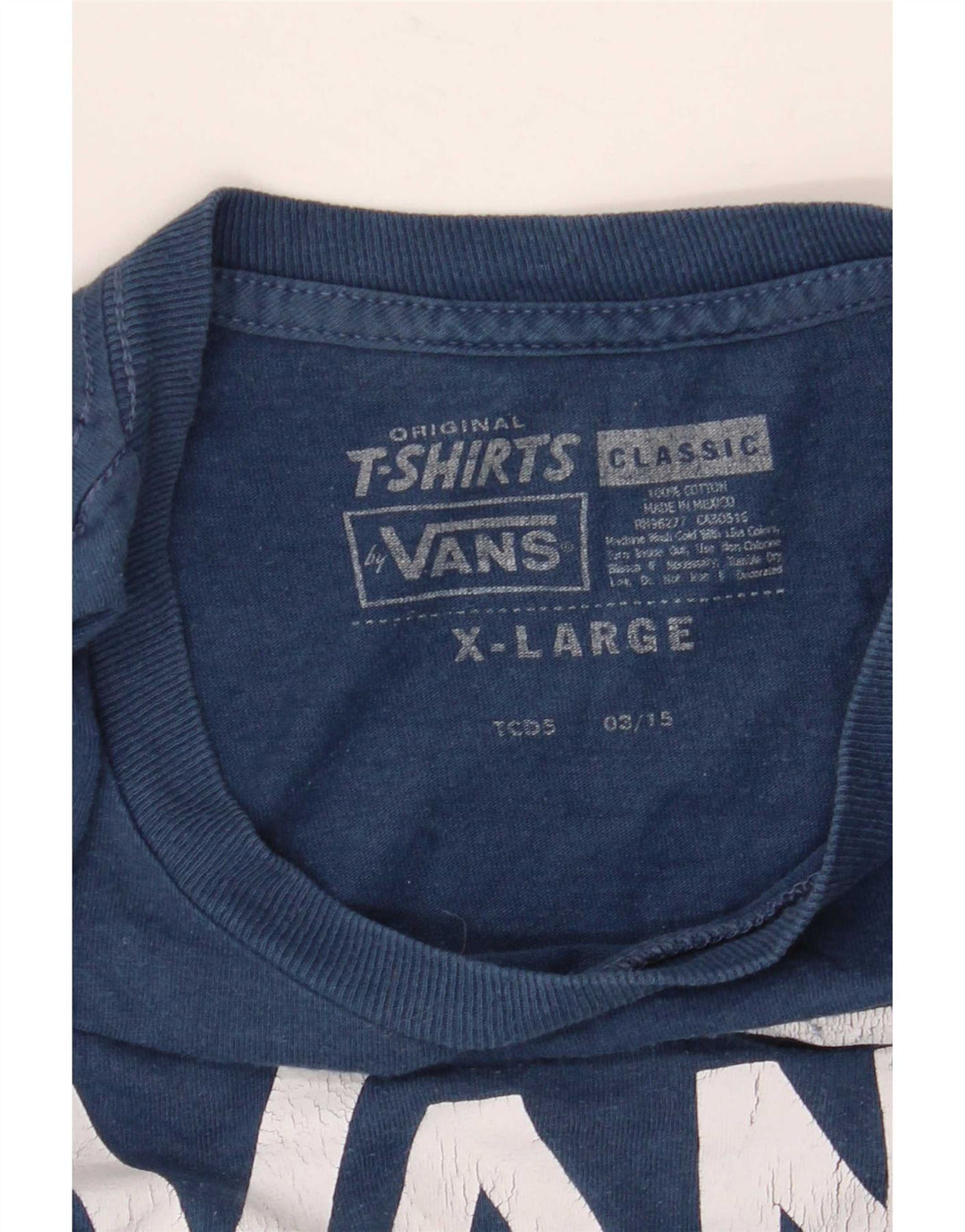 Męska koszulka z grafiką Vans, XL, niebieska, bawełniana