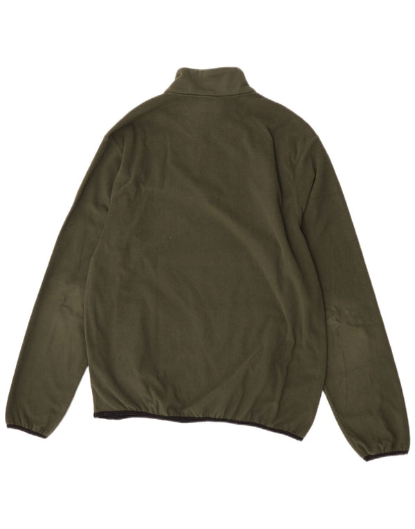 Damski sweter polarowy Kappa z zamkiem błyskawicznym XL, poliester khaki