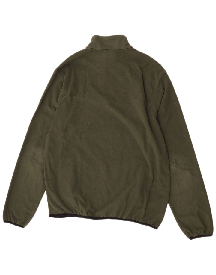 Damski sweter polarowy Kappa z zamkiem błyskawicznym XL, poliester khaki