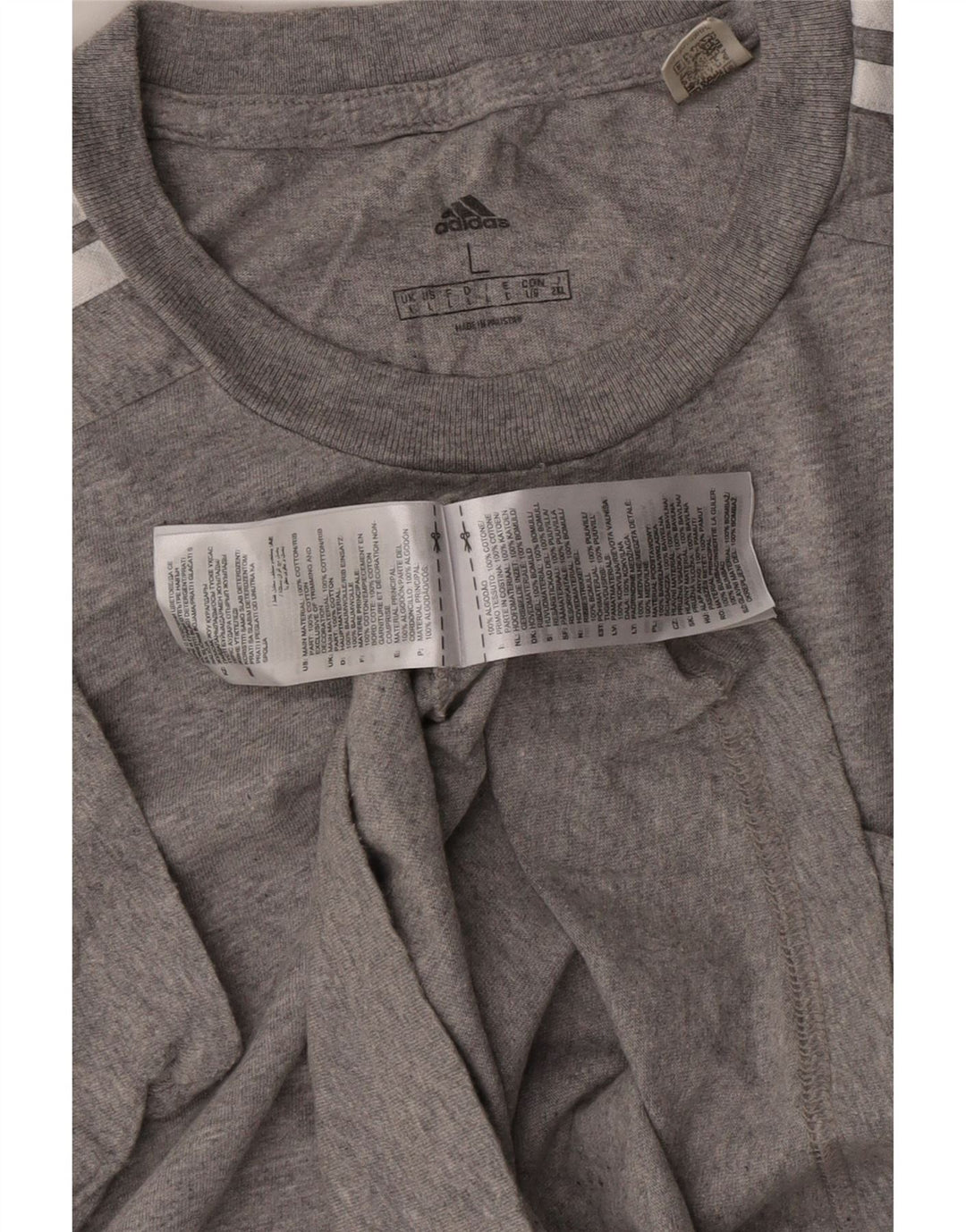 T-shirt męski ADIDAS, duży, szary, bawełniany
