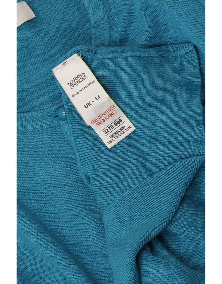 Sweter damski Marks & Spencer UK 14 Średni turkusowy wiskoza