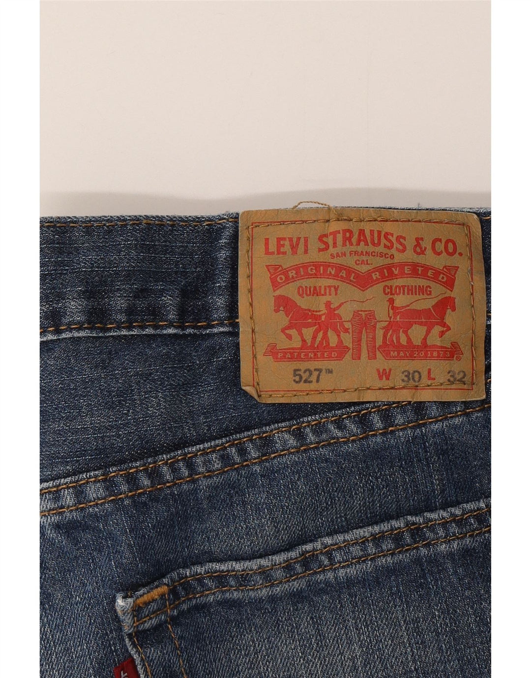 Męskie jeansy Levi's 527 Slim Bootcut W30 L32 Niebieska bawełna