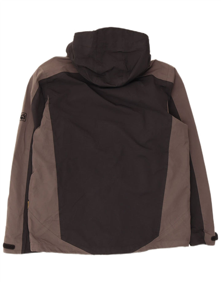 Męska kurtka przeciwdeszczowa Jack Wolfskin z kapturem UK 36/38 w kolorze średniej czerni