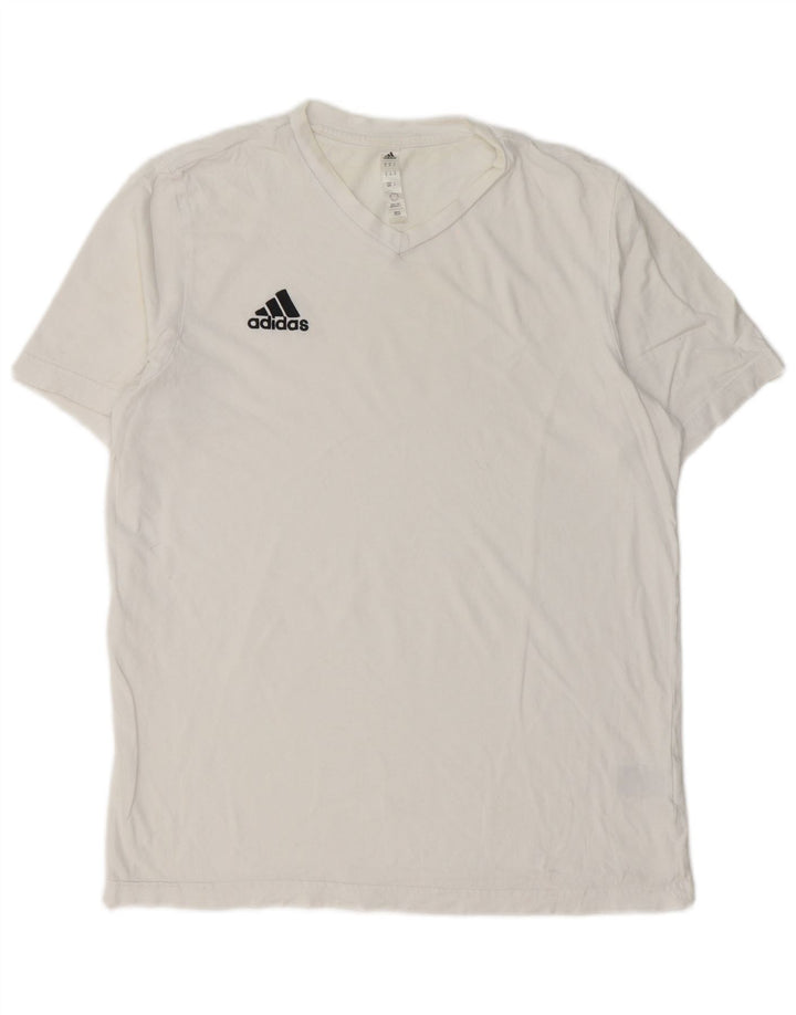 T-shirt męski ADIDAS Top, średni, biały, bawełniany