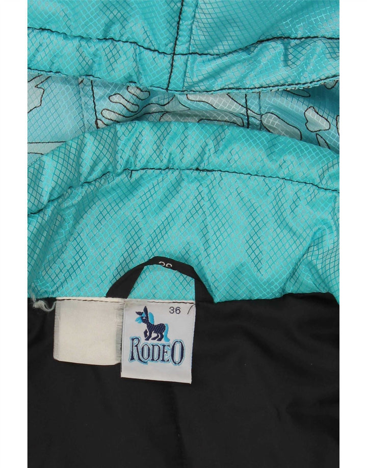 Damski płaszcz wiatrówka Rodeo z kapturem, oversize IT 36 XS, niebieski