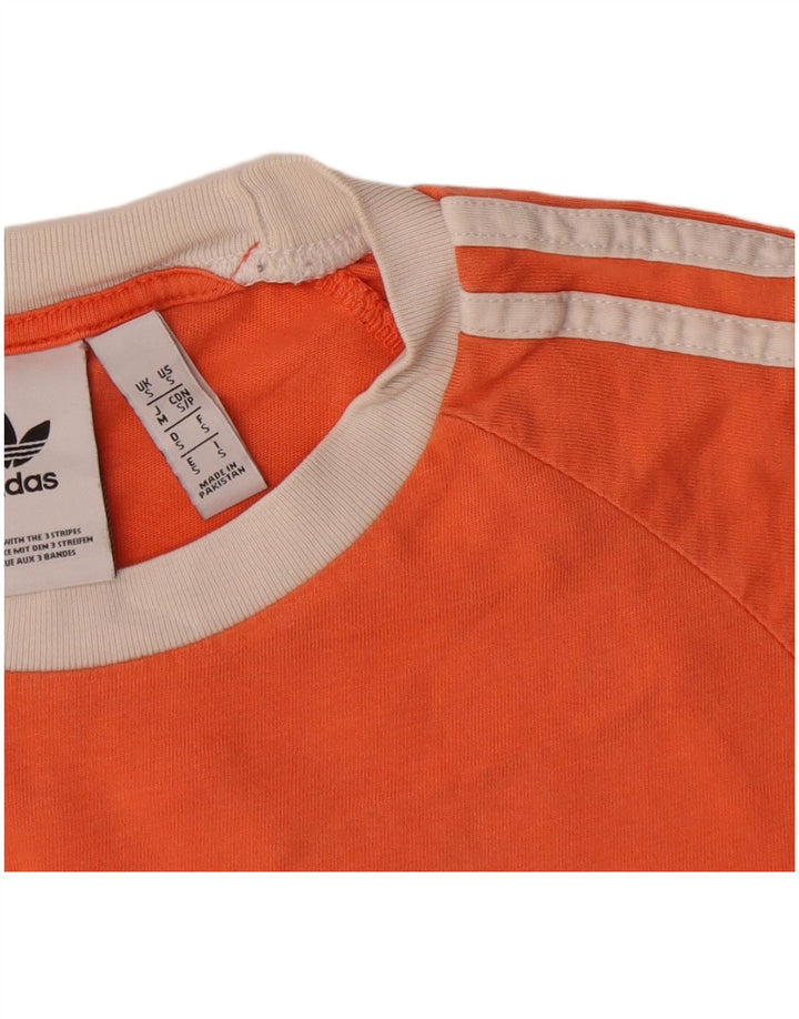 Adidas Męski T-Shirt Top Mały Pomarańczowy Bawełniany
