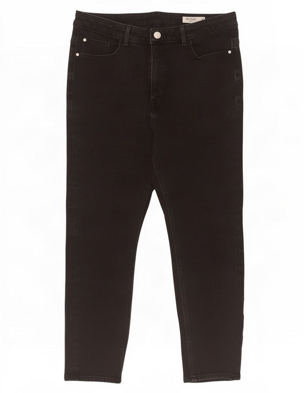 Marks & Spencer Damskie The Magic Slim Jeans UK 16 Duże W30 L27 Czarne