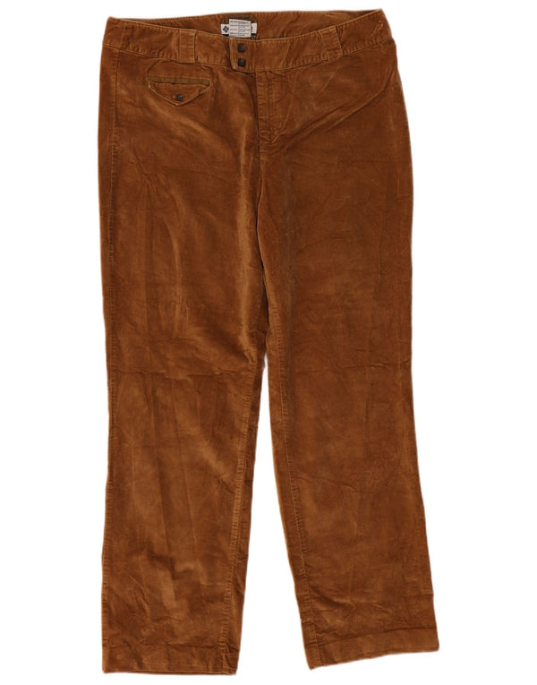 Damskie spodnie codzienne Columbia Straight Welur US 16 2XL W36 L30 Brązowe