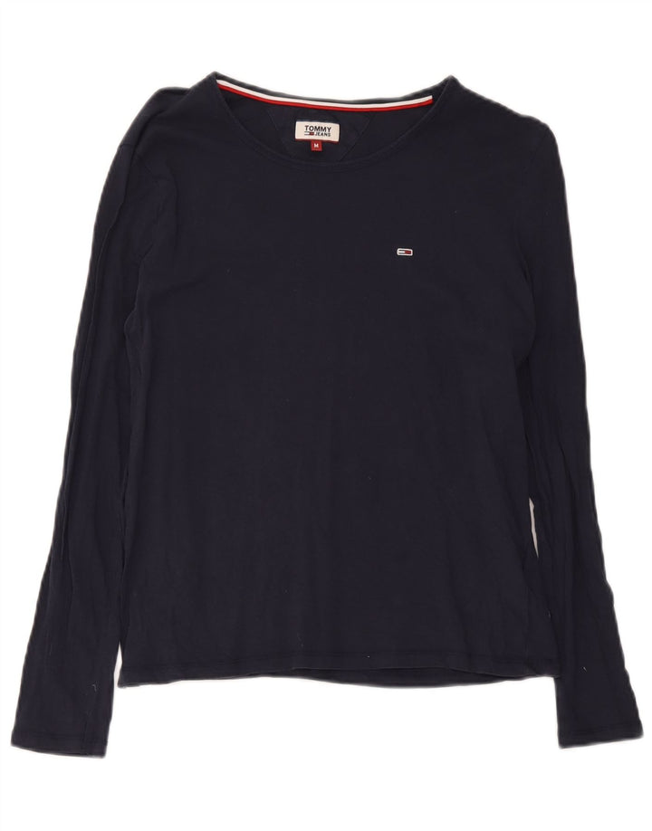 Damski top Tommy Hilfiger z długim rękawem UK 14, średni granatowy, bawełniany
