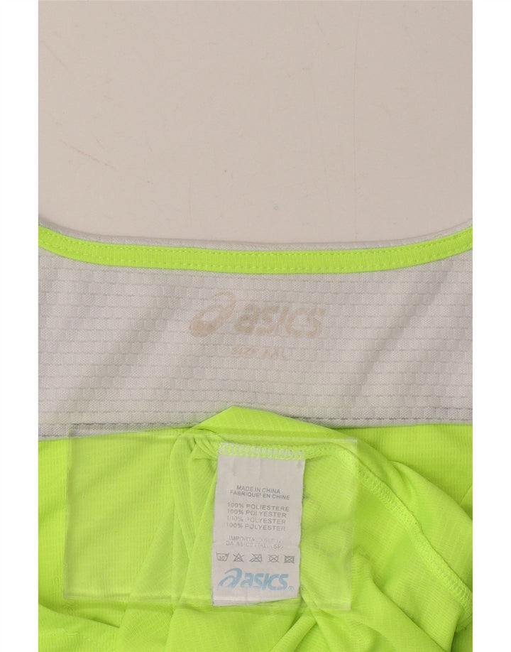 ASICS Womens Vest Top UK 20 2XL Green Colourblock Polyester Vintage Asics and Second-Hand Asics from Messina Hembry 