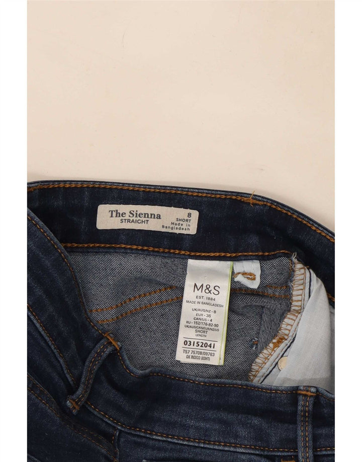 Marks & Spencer Damskie Proste Dżinsy UK 8 Małe W36 L28 Granatowe
