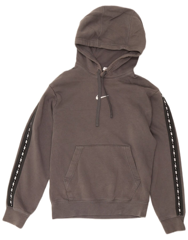 Męska bluza z kapturem Nike z grafiką XS, szara, bawełniana z blokami kolorów