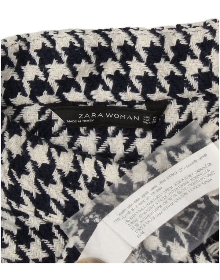 Damski sweter zapinany na guziki Zara UK 14 Średni granatowy w pepitkę