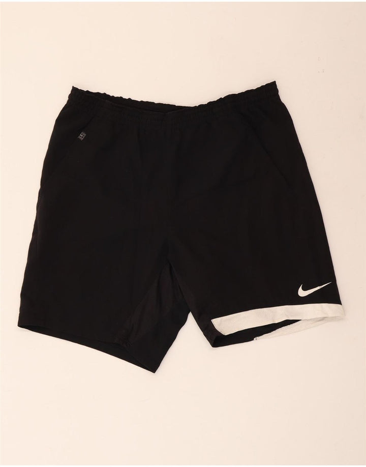 Męskie spodenki sportowe NIKE, duże, czarne, z blokami kolorów