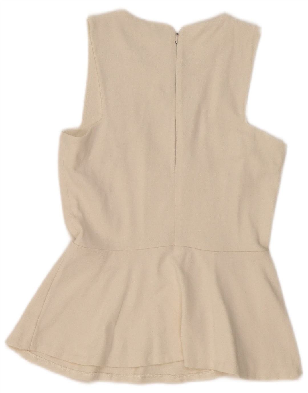 Damska bluzka bez rękawów ZARA UK 12 Medium Off White