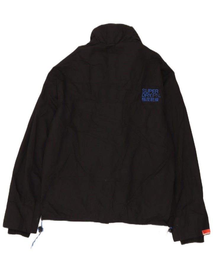 Męska kurtka wiatrówka Superdry The Windcheater w kolorze średniego czarnego nylonu