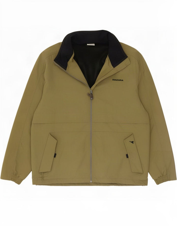 Męska kurtka przeciwdeszczowa Diadora UK 38, średni khaki, poliamid
