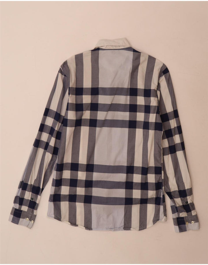 Koszula męska Lacoste Slim Fit, rozmiar 38, mała, bawełniana w niebieską kratkę