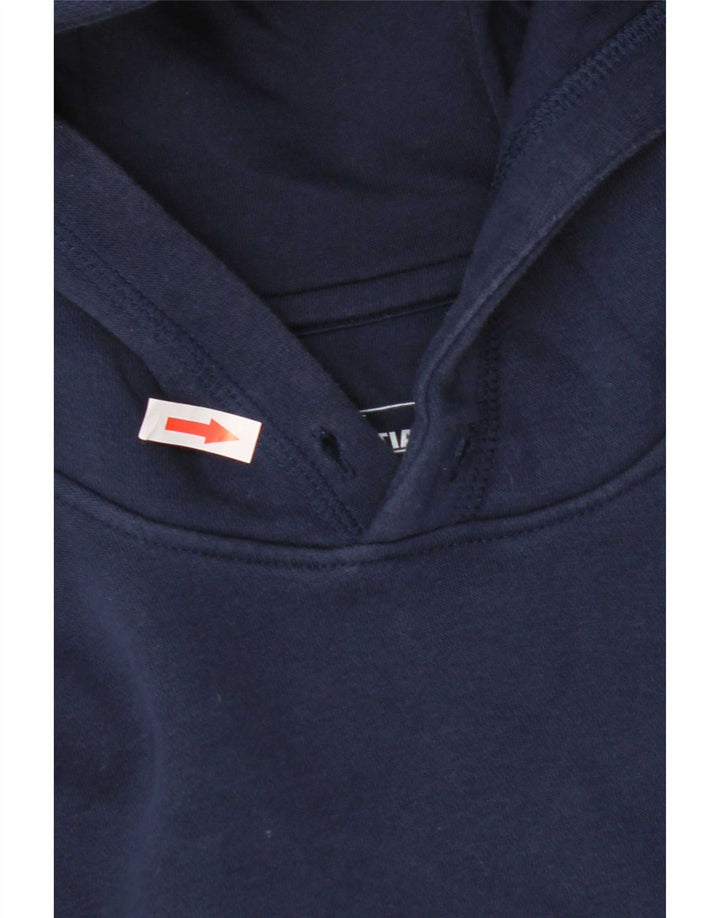 Męska bluza z kapturem Adidas, średnia, granatowa, bawełniana