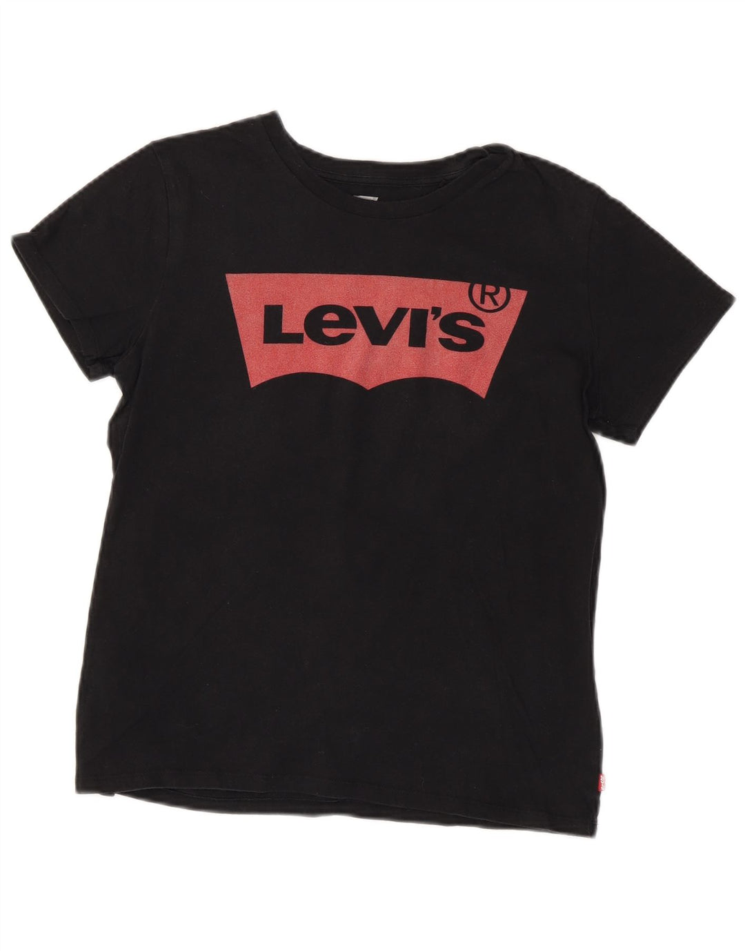 Damska koszulka z grafiką LEVI'S Top UK 14, średnia czarna bawełna
