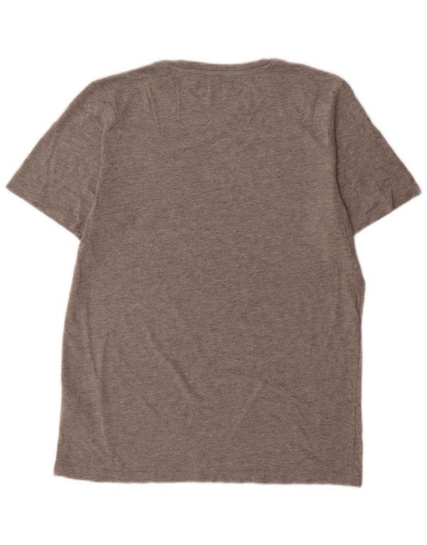 Jack & Jones Mens Graphic T-Shirt Top Large Grey Cotton