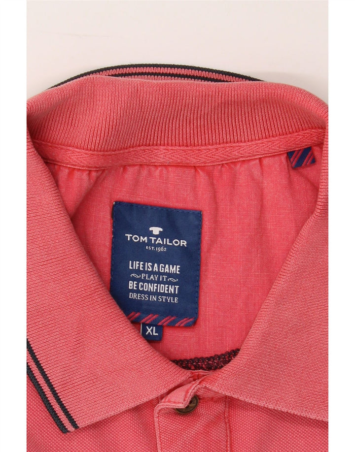 TOM TAILOR Mens Polo Shirt XL Pink Cotton Vintage Tom Tailor and Second-Hand Tom Tailor from Messina Hembry 