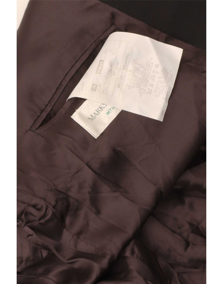 Marks & Spencer Męska marynarka dwurzędowa UK 44 XL, czarny poliester