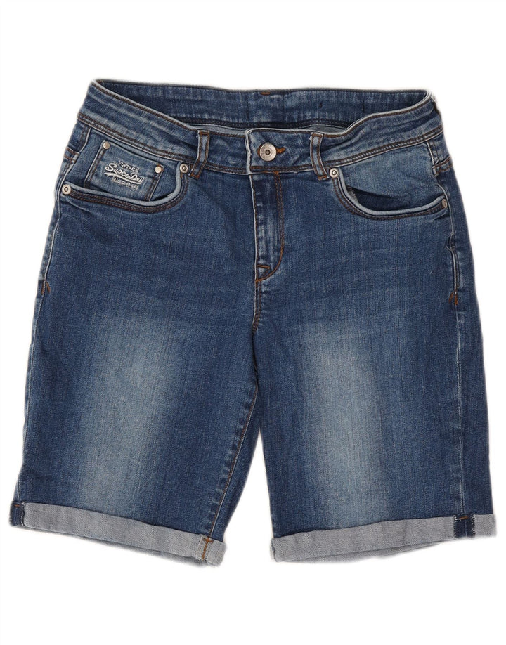 Damskie spodenki jeansowe SUPERDRY W30 Średni niebieski, bawełniany