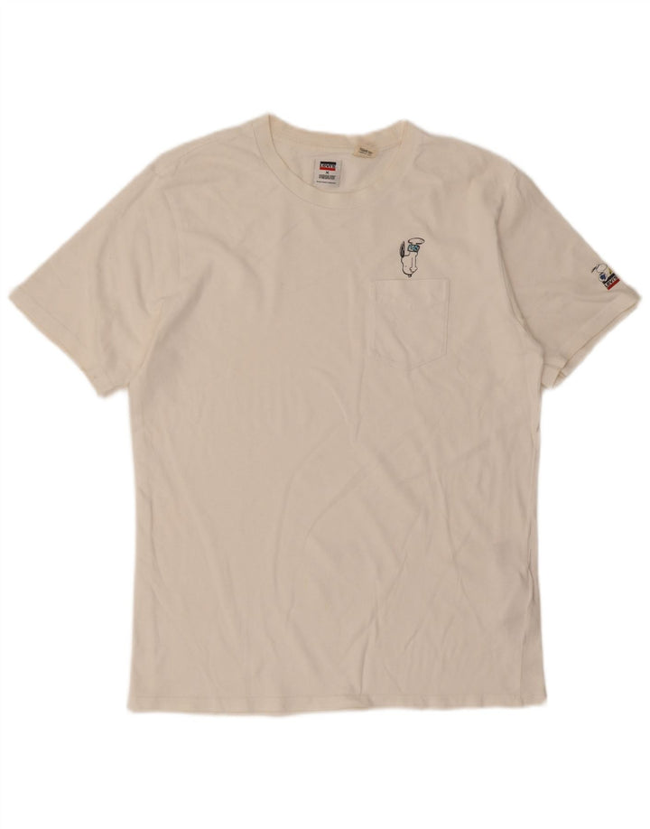 Męski t-shirt Levi's Peanuts, mały, biały, bawełniany