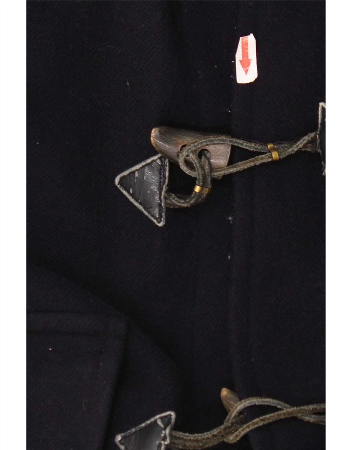 Barbour Mens Hooded Duffle Coat UK 36 Small Navy Blue Wool