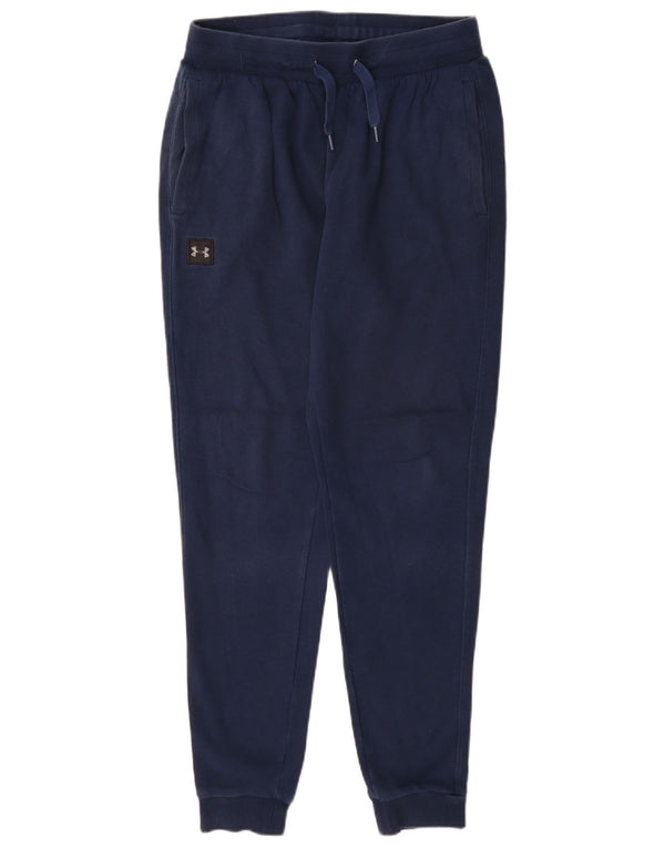 UNDER ARMOUR Womens Tracksuit Trousers Joggers UK 12 Medium Navy Blue