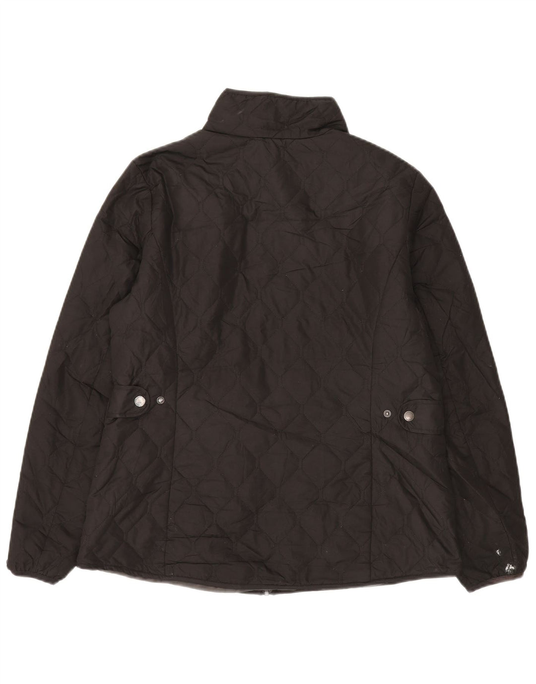 Damska pikowana kurtka Eddie Bauer UK 16, duża, czarna, poliester