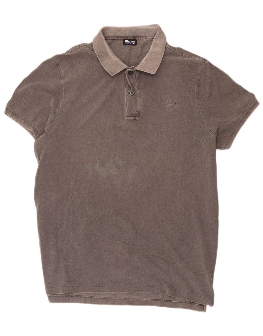 Męska koszulka polo Blauer o regularnym kroju 2XL, szara bawełna